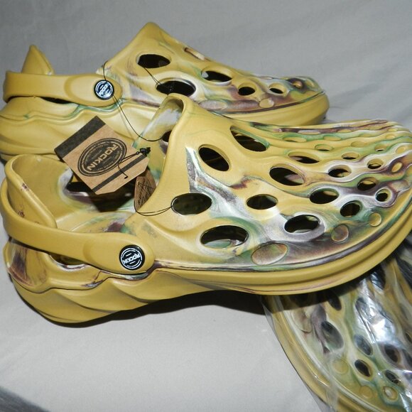 ROCKIN CLOGS UNISEX GLADES GREEN LIGHTWEIGHT WATERPROOF DURABLE SHOES NWT! - Picture 3 of 13